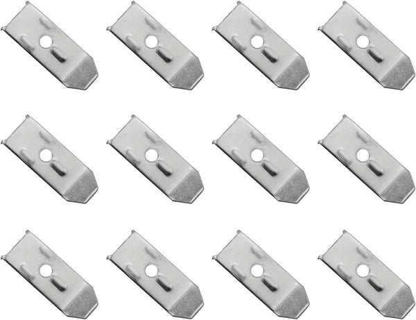 JCBIZ 12PCS Table Leveling Iron Piece Connector Firmware Tight Thickness Silver Iron Table