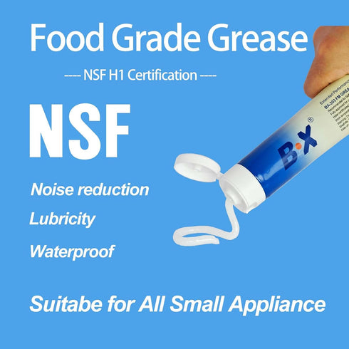 BX-303 (113g/4oz) (-20C 200C) FM Multi-Purpose Food Grade White Lubricating Grease - NSF & Halal Certified, High/Low