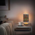 ALAZA Bedside Table Lamp for Bedroom Colorful Bows Nightstand LED Light Lamps with USB Port Linen Fabric Shade Table