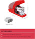 Effortless Mini Stapler Set, 20 Sheet Capacity, Integrated Remover & Staple Storage, Holds 1/4" Staples, includes 1000 Staples, Lightweight, Office, School & Daily Use, Red by PAPERPAL
