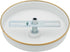 Aspen Creative 21527-21 White,5-1/8 Diameter,23mm Ceiling Canopy Kit with Warm Brass Trim for Chandelier and Pendant