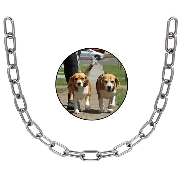 Stainless Steel Link Chain, 304 Heavy Duty Proof Coil Chain for Safety Towing, Trailer, Anti-Theft (5/32in-16.4ft)