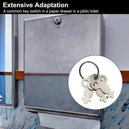 AYWFEY 6 Pack N13EZ 2 Keys for Paper Towel Dispenser, Dispenser Keys with Key Rings, Replacement Key Compatible