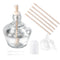 Annhua Alcohol Lamp Burner, 150ML Glass Bunsen Burner Lab Equipment with 5 Replacement Wicks, 2 Droppers, and Funnel