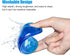 JIKIOU Silicone Gel Wrist Rest Cushion, Heart-Shaped Ergonomic Mouse Pad, Blue 2 Pack