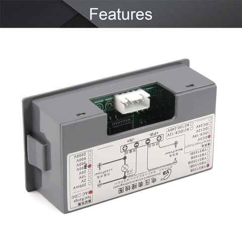 Fielect Digital AC Voltmeter Panel, AC 0-300V LED Digital Volt Meter, 3 1/2 Digit