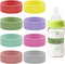 Foyods 8PCS Silicone Baby-Bottles-Labels for Daycares Writable & Bottles Label Reusable, Bottle Bands