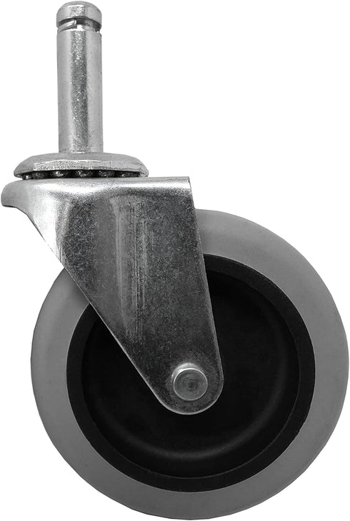 Shepherd Hardware 9807 3-Inch Swivel Stem Caster - Rubber Wheel, 175-lb Load Capacity