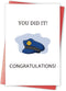 Qiavor Police Academy Graduation Card, You Did It Police Card, Police Promotion Card,