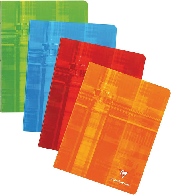 Clairefontaine Staplebound Notebook, Ruled with Margin, 48 Sheets, 6 1/2 x 8 1/4, Assorted Cover Color