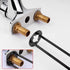 2 Pcs Basin Wrench Set, Four-jaw Hex Wrench, 7 Sizes Carbon Steel for Tight Spaces Maintenance Installation