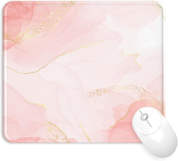Mouse Pad with Stitched Edge, Multiple Patterns, Non-Slip Rubber Base, Washable Lycra Cloth for Gaming