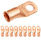 SELTERM 10pcs 3/0 AWG - 1/2" Stud Battery Lugs - Heavy Duty Wire Lugs, Battery Cable Ends, UL Bare Copper Eyelets