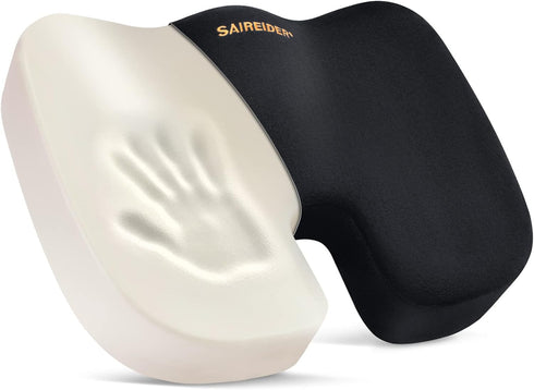 SAIREIDER Office Chair Cushion, Car Seat Cushion, Memory Foam Coccyx Cushion Pads