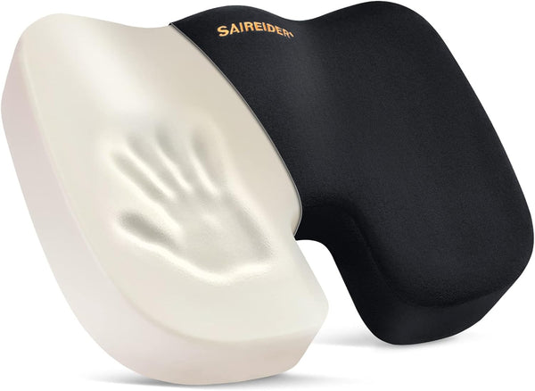 SAIREIDER Office Chair Cushion, Car Seat Cushion, Memory Foam Coccyx Cushion Pads