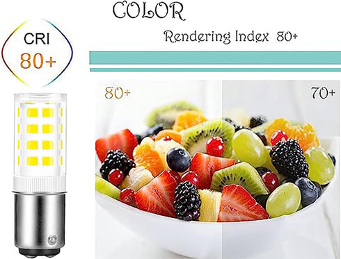 BA15D LED Double Contact Bayonet Base Bulb, 120 Volts, 4W, Daylight 6000K, Dimmable, Pack of 2