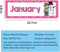 Lachilly 16 Pcs Months of The Year Flashcards, Monthly Headliners for Bulletin Board Classroom Decoration