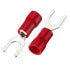 uxcell 1000PCS SV1.25-4S Insulated Fork Spade Wire Connector for Electrical Crimp Terminal 22-16AWG