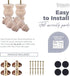 Btowin 5 inch 4Pcs 5/16'' Unfinished Wooden Bun Feet, Solid Wood Furniture Legs with Threaded Hanger Bolts & Mounting