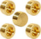 Joywayus Pack of 5 Brass Hex Counter Sunk Plug 3/4" NPT Male Pipe Fitting Set for Closing Pipe End