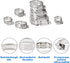Glarks 100Pcs 8-44mm Range 304 Stainless Steel Worm Gear Hose Clamps Assortment Kit for Plumbing