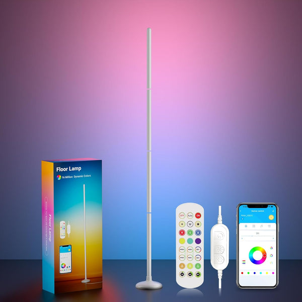 TJOY Smart Floor Lamp for Atmosphere Decoration, RGB Corner Lamp with Music