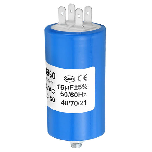 PATIKIL CBB60 16uf Running Capacitor, 1Pcs AC 250V 4Pins for Washing Machine, Cleaning Machine Motor