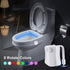 UYEXM 8 Toilet Light Motion Activated Sensor, Toilet LED Night Light, Colors Changing, Toilet Bowl Glow Night Light