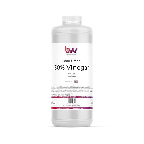 Food Grade 30% Vinegar - Non GMO, Kosher, Naturally Fermented, Distilled Size