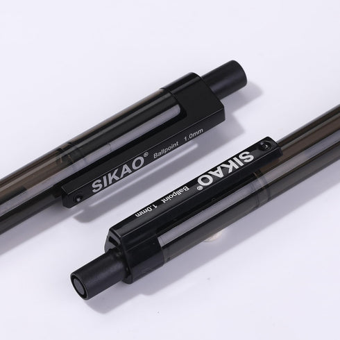 Black Pens Bulk, Ball Point Pens, Smooth Writing, No Smear, Medium Point, Retractable Click Pens, School Office (60