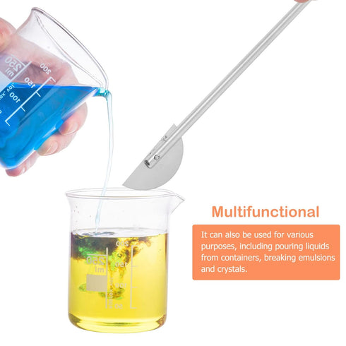 iplusmile Stainless Steel Mixing Paddle, Lab Stirring Tool, 12-Inch for Chemistry