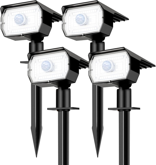 nipify Solar Lights Outdoor Waterproof, Motion Sensor Spot Lights- 4 Pack/56 LED/3