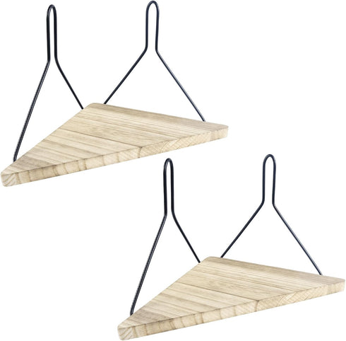 APUDWN 11.8 Inch Fabric Wall Cubicle Corner Shelf with Hooks Wooden Triangular Cubicle Corner Shelf for Office Fabric