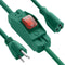 Outdoor Extension Cord with On/Off Waterproof Switch, Heavy Duty 3 Prong Extension Cord, 3 Ft, Green