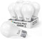 MASTERY MART A19 60-Watt LED Light Bulbs, 5000K Bright Daylight White, 800 Lumens, 6 Pack, Non-Dimmable