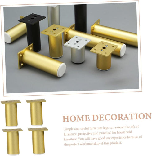 4Pcs SEWACC Aluminum Alloy Adjustable Furniture Support Legs for Sofa Cabinet Table Metal Feet for Bathroom Tv Stand
