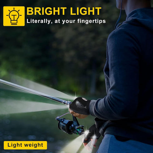 LED Rechargeable Flashlight Gloves, Valentines Day Gifts for Him Men Boyfriend Husband, Unique Gift for Fathers Day