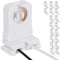 JACKYLED Non-Shunted Turn-Type T8 Lamp Holder UL Socket Tombstone with 10 Inches Wires Attached (18-Pack)