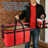 Frozen Commercial Cooler Insulated Food Delivery Bag & Drink Carrier with Hard Bottom, XXX-Large Grocery Catering