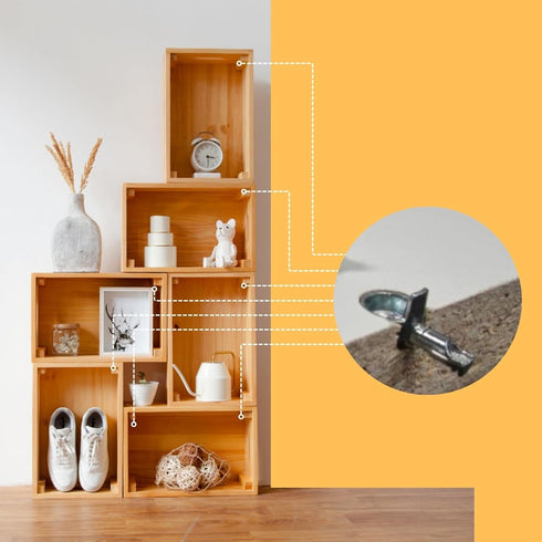 YINORD 100pcs 131372, 3mm Bookshelf Pegs Compatible with IKEA Part Bookshelf Pins, Replacement Shelf Support Pins