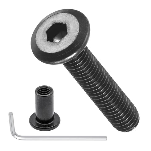 METALLIXITY Furniture Crib Screws Replacement Set with Wrench(M6-1x30mm) 20Pcs, Connector Bolts M6 Screw