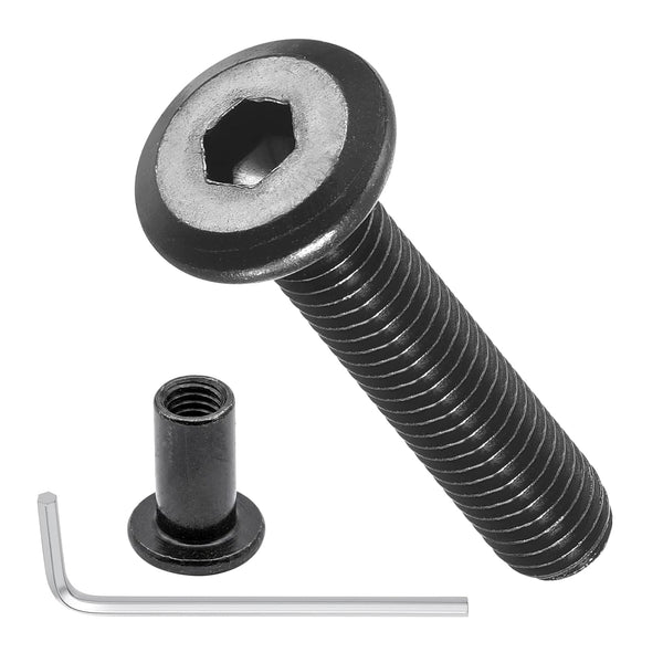 METALLIXITY Furniture Crib Screws Replacement Set with Wrench(M6-1x30mm) 20Pcs, Connector Bolts M6 Screw