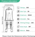 G9 Bulbs 25W 120V T4 (12 Pack) Bulb Bulbs, 2700K, Dimmable TAIYALOO Halogen Light JCD Type Bi-Pin Xenon Small Light