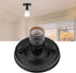 E26 E27 Pocreation Vintage Industrial Ceiling Light Fixture, Black Pendant Lamp Socket Holder, Retro Hanging or Wall