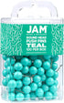 JAM PAPER 100/Pack Colorful Push Pins - Round Head Map Thumb Tacks - Teal Pushpins