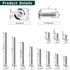 1/4-20 x 3/4" Hex Socket Head Cap Screws, 304 Stainless Steel, 25 PCS