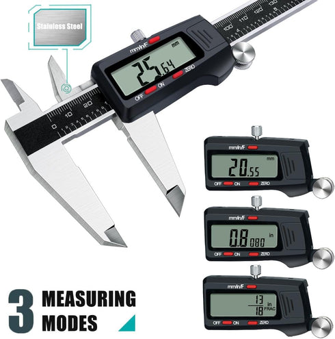 Kynp Digital Caliper, 8 Inch Micrometer Tool with Stainless Steel Body and Large LCD Screen
