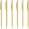 Unibene 6 Pack Gold Slim Ballpoint Pens, Black Ink Medium Point, Nice Gift for Office and Students