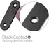12 Pcs Straight Brace - Flat Brace 2” x 0.6” Stainless Steel Bracket for Wood, Furniture & Shelves, Matte Black