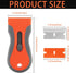 YOLCAR 2 Pack 100 Blade Scraper with Extra Blades, Retractable Razor Scraper Tool, Cleaning Tool for Removing Labels